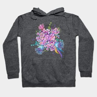 Watercolor Gumnuts And Wildflowers Hoodie